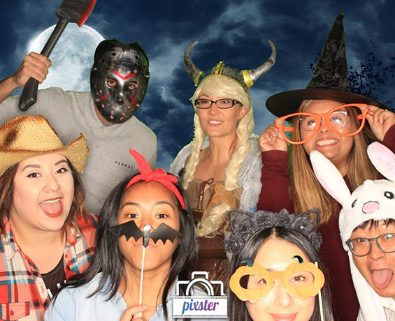 Los Angeles office Halloween photo booth